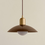 Brass Arundel Orb Pendant - Brass / Patina Brass Shade