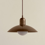 Brass Arundel Orb Pendant - Patina Brass / Patina Brass Shade