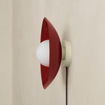 Arundel Orb Surface Mount - Bone Canopy / Oxide Red Shade