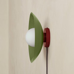 Arundel Orb Surface Mount - Oxide Red Canopy / Reed Green Shade