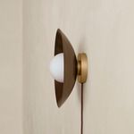 Brass Arundel Orb Surface Mount - Brass Canopy / Patina Brass Shade