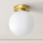 Orb Surface Mount - Brass / White