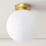 Orb Surface Mount - Brass / White