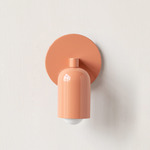 Fixed Down Slim Wall Sconce - Peach / Peach