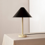 Eave Table Lamp - Bone / Black Shade