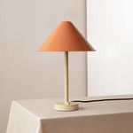 Eave Table Lamp - Bone / Peach Shade