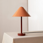 Eave Table Lamp - Oxide Red / Peach Shade
