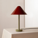 Eave Table Lamp - Reed Green / Oxide Red Shade