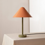Eave Table Lamp - Reed Green / Peach Shade