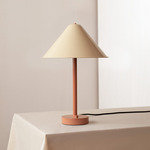 Eave Table Lamp - Peach / Bone Shade