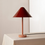 Eave Table Lamp - Peach / Oxide Red Shade