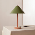 Eave Table Lamp - Peach / Reed Green Shade