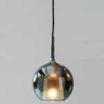 Glo Mini Pendant - Matte Titanium / Mirroring Green