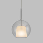 Glo Pendant - Matte Titanium / Transparent