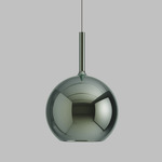 Glo Pendant - Matte Titanium / Mirroring Green