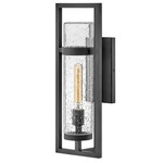 Cordillera Outdoor Wall Sconce - Black / Clear Seedy