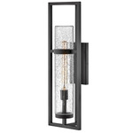 Cordillera Outdoor Wall Sconce - Black / Clear Seedy