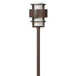 Saturn 12V Path Light - Metro Bronze / Etched Opal