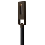 Atlantis 120V Outdoor Post / Pier Mount - Bronze / Etched Glass