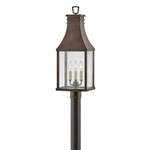 Beacon Hill 120V Outdoor Post / Pier Mount - Blackened Copper / Clear Seedy