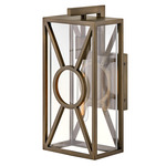 Brixton 120V Outdoor Wall Sconce - Burnished Bronze / Clear