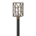 Brixton 120V Outdoor Post / Pier Mount - Burnished Bronze / Clear