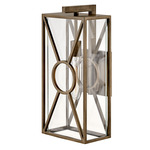 Brixton 120V Outdoor Wall Sconce - Burnished Bronze / Clear
