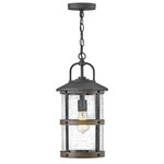 Lakehouse 12V Outdoor Pendant - Aged Zinc / Clear Seedy