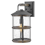 Lakehouse 12V Outdoor Wall Sconce - Aged Zinc / Clear Seedy