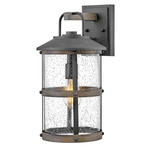 Lakehouse 12V Outdoor Wall Sconce - Aged Zinc / Clear Seedy