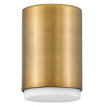 Cedric Extra Small Flush Mount - Lacquered Brass / Etched Opal