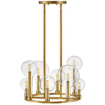 Alchemy Chandelier - Lacquered Brass / Clear