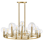 Alchemy Chandelier - Lacquered Brass / Clear