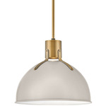 Argo Pendant - Heritage Brass / Light Taupe