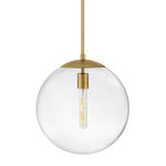 Warby Pendant - Clear / Heritage Brass / Clear