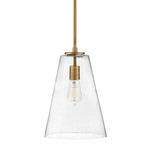 Vance Pendant - Heritage Brass / Clear Seedy