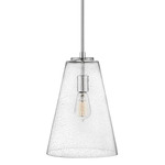 Vance Pendant - Polished Nickel / Clear Seedy