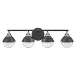 Fletcher Bathroom Vanity Light - Black / Chrome / Clear Seedy