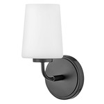 Kline Wall Sconce - Black / Etched Opal