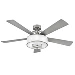 Hampton Ceiling Fan with Light - Brushed Nickel / Silver / Walnut