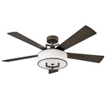 Hampton Smart Ceiling Fan with Light - Metallic Matte Bronze / Metallic Matte Bronze / Walnut
