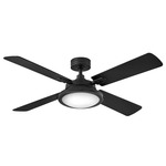 Collier Smart Ceiling Fan with Light - Matte Black / Matte Black / Walnut