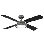 Collier Smart Ceiling Fan with Light - Pewter / Matte Black / Birch