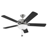 Metro Ceiling Fan with Light - Brushed Nickel / Silver / Matte Black