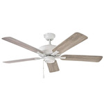 Metro Ceiling Fan - Chalk White / Chalk White / Weathered Wood