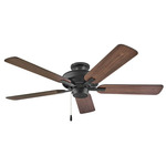 Metro Ceiling Fan - Matte Black / Matte Black / Walnut