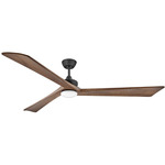 Sculpt Smart Ceiling Fan with Light - Matte Black / Walnut