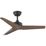 Chisel Smart Ceiling Fan - Matte Black / Walnut