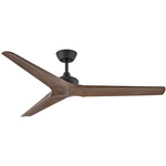 Chisel Smart Ceiling Fan - Matte Black / Walnut