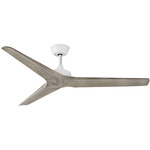 Chisel Smart Ceiling Fan - Matte White / Weathered Wood